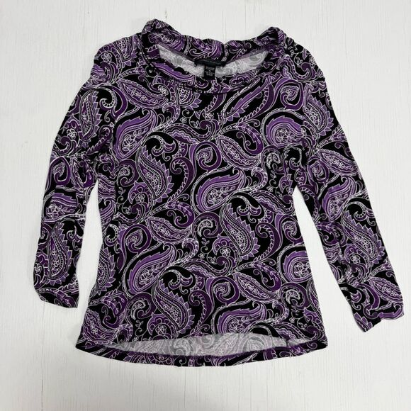 Cable & Gauge Cowl Neck blouse Size Medium - Picture 1 of 6